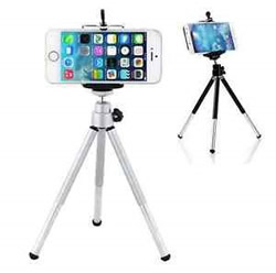 Smartphone on tripod