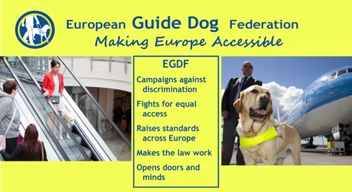 European Guide Dog Federation - Making Europe Accessible banner