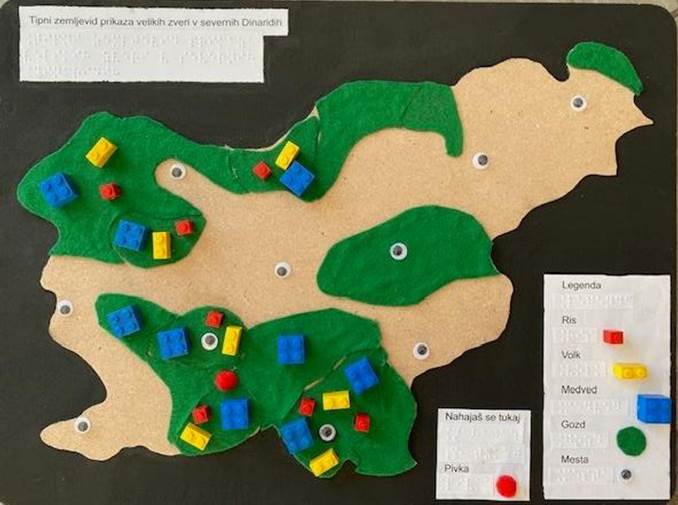 tactile map of Slovenia