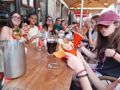 Eating the famous Bretonne galette in Nantes