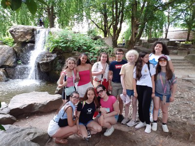 During the visit to the Japanese garden on l'île de Versailles