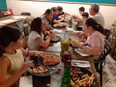 FAREWELL DINNER IN A RESTAURANT